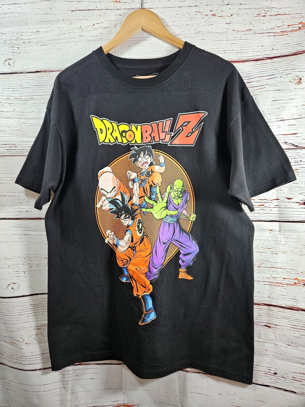 Dragon Ball Z Goku Krillin Piccolo Graphic T-Shirt Black Men’s Large